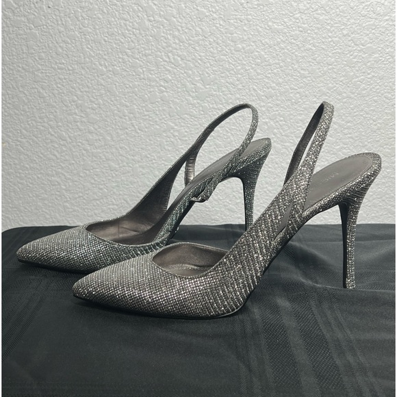 Michael Michael Kors Slingback Pumps Sz 9 Silver - Picture 2 of 8